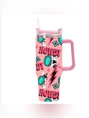 “Howdy" Insulated 40 oz Tumbler with Handle